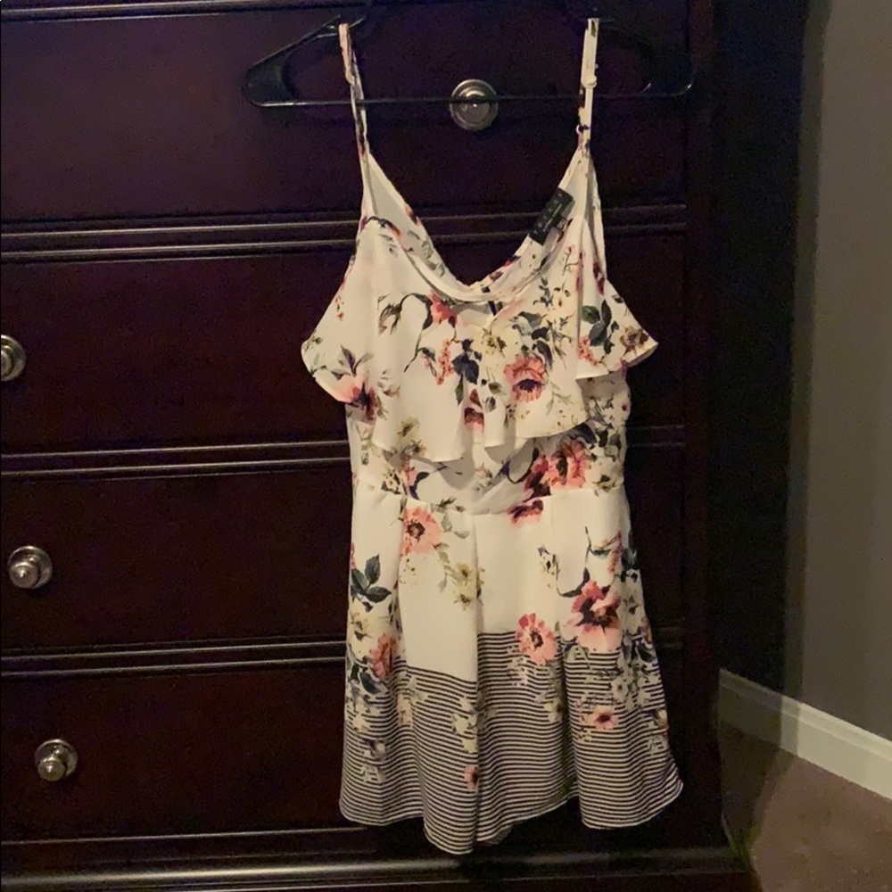 Floral and Stripped Romper